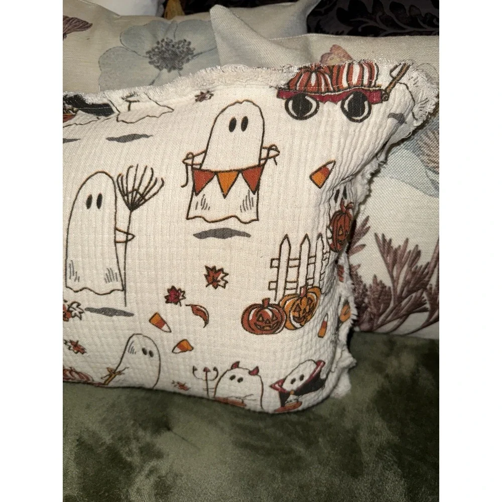 Cynthia Rowley New Halloween Ghost Pillow Ghost Doing All Things Fall Decorative